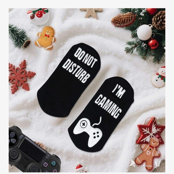 Do Not Disturb I’m Gaming Socks Black Socks In The Box Men Sz 6-12 - Picture 5 of 5
